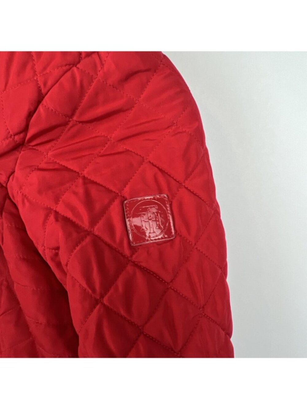 Tommy Hilfiger Quilted Red Jacket EUC Small Lightweight Polyester - Picture 3 of 4